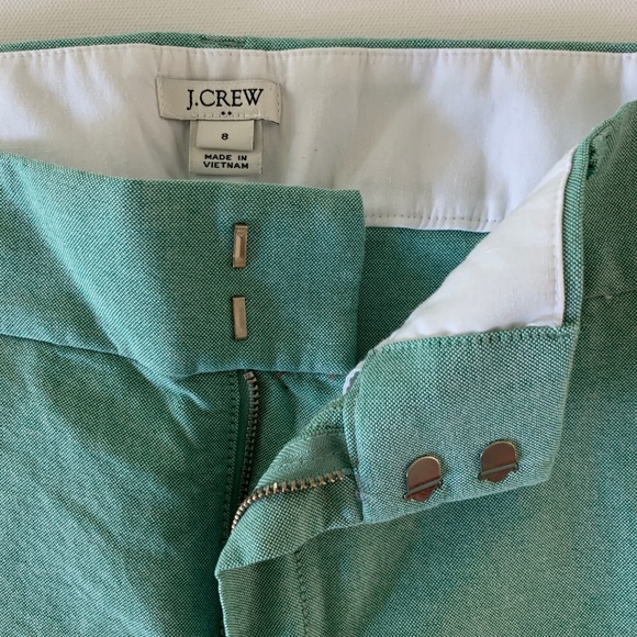 NWOT JCrew 9" Green Oxford Frankie Shorts - Sz 8 - Picture 6 of 7